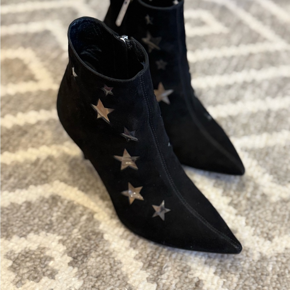 Tamara Mellon Astrid Black Suede Ankle Boots - Picture 4 of 8